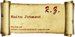 Raits Zotmund névjegykártya